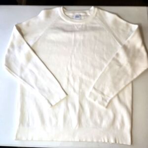 Zara Women's SZ XL White Pullover Sweatshirts Crewneck Long Sleeve Thick Heavy